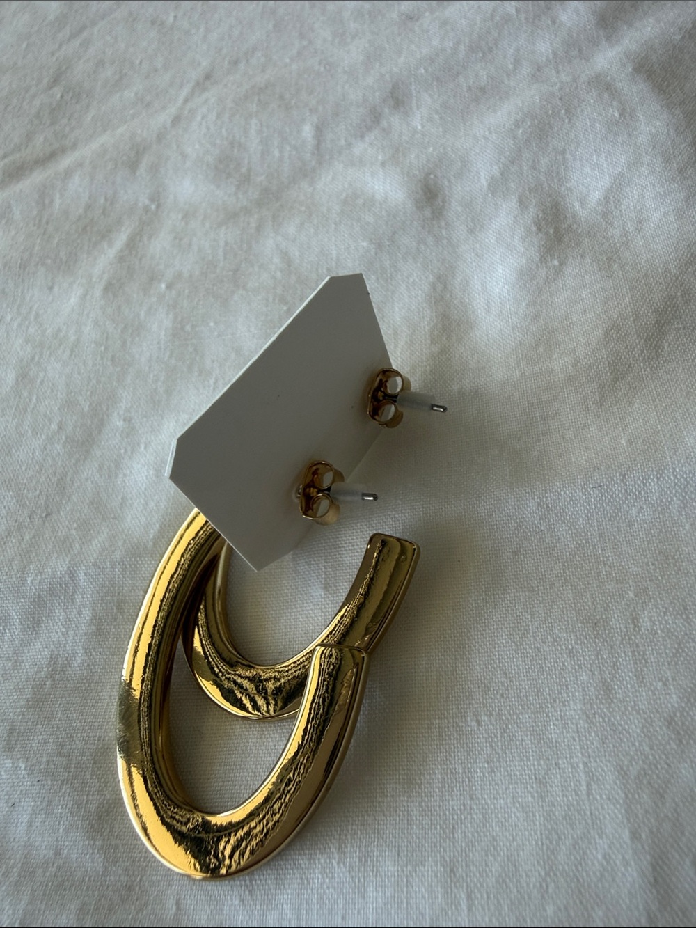 Gold-Tone Hoop Earrings - Classic Women Jewelry - Picture 2 of 5